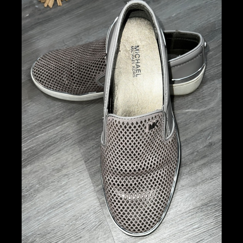 MICHAEL KORS women’s suede slip-on sneakers